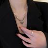 Korean Minimalist Love Necklace - Retro Clavicle Chain for Women