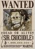 One Piece Crocodile Wanted Poster Billion Yen Official Navy Wanted Poster Official Merchandise 1.965