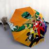 Power Rangers, Team Themed Automatic Opening and Closing Umbrella, Compact Travel Umbrella, Lightweight and Portable, Suitable for Beach Com