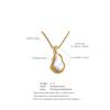 Yhpup Elegance Baroque Simulated Pearls Pendant Necklace Waterproof Stainless Steel Geometric Fashion Jewelry for Women