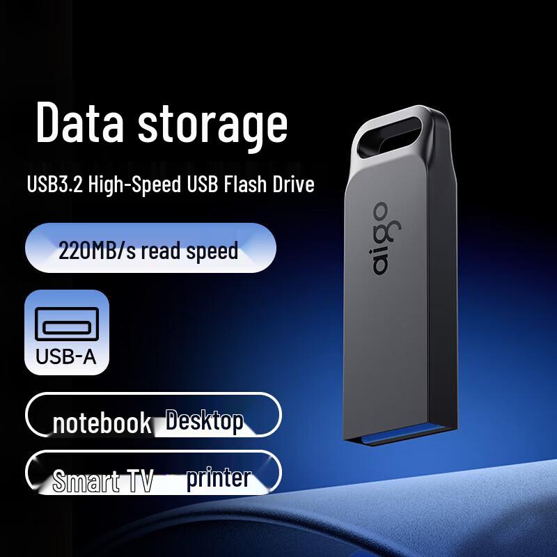 Высокоскоростная металлическая флеш-накопитель aigo G30 USB 3.2