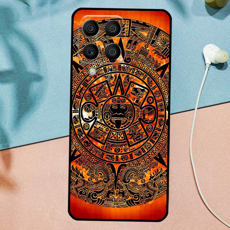 Mayan Calendar Wood Pattern For Samsung Galaxy M53 M33 M11 M21 M31 M12 M13 M14 M15 M35 M34 M54 M32 M52 M06 M16 M55 Case