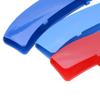 ABS 3-Color Grille Cover Strips Clip Trim For BMW F10 F11 5 Series Kidney Grill M-Sport 12 Bars Insert 2011-2013 Car Accessories