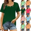 Футболки для женщин, повседневные рубашки с квадратным вырезом и коротким рукавом, топ-пуловер, весна и лето