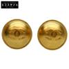 Серьги с круглыми логотипами CC с позолотой 95P, золотые, б/у