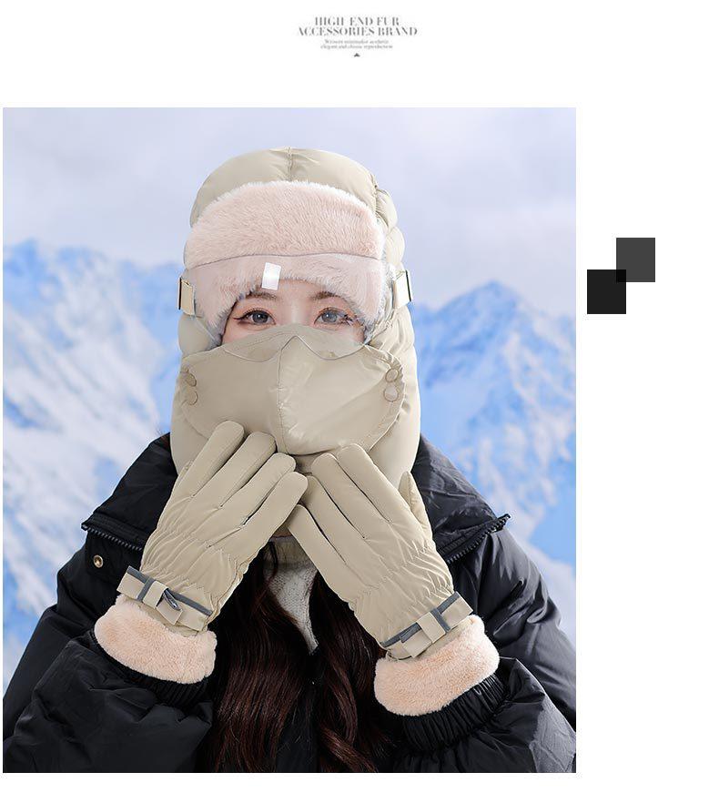 Зимняя толстая теплая шапка Lei Feng с защитой ушей для мужчин и женщин - Кепка для катания на лыжах и велосипеде