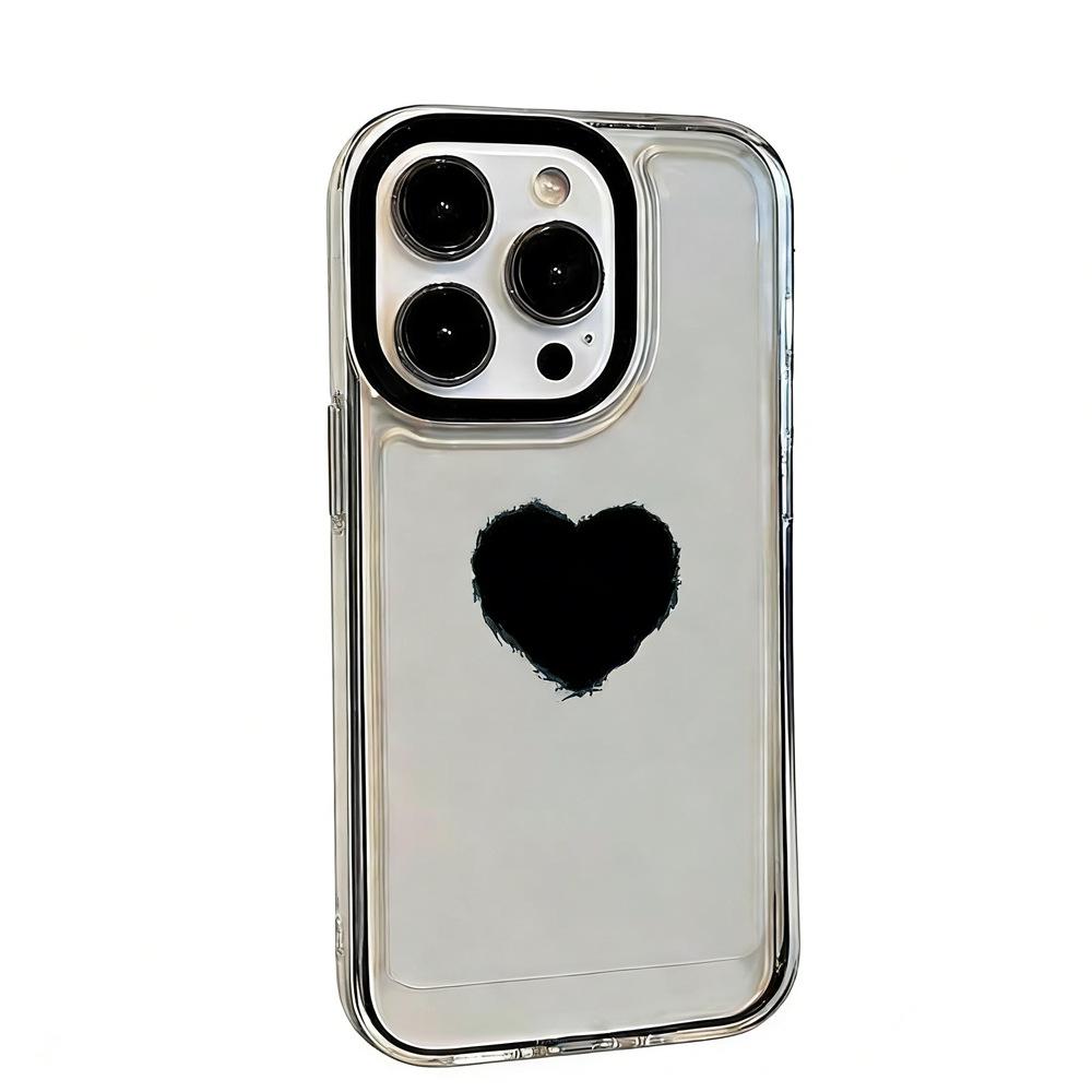 Прозрачный чехол для iPhone с сердцем для 17PROMAX/15/14/13