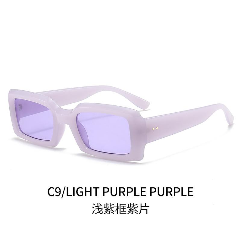 Candy-colored sunglasses, popular among Instagram influencers, modern sunglasses with a square frame