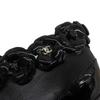 Great CHANEL Ankle boots black leather Women 38.5 G31795 Used