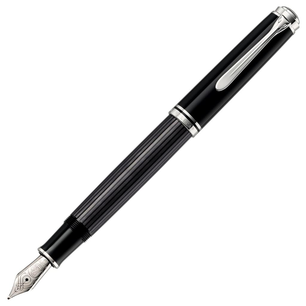 Pelikan Fountain Pen F Fine Point Black Stripe Souveraine M805 Genuine Imported Product