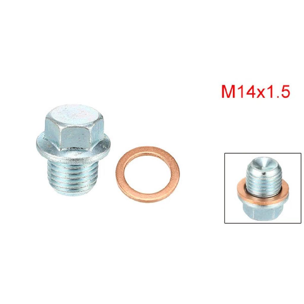 UXCELL 1 Set M14x1.5 Car Oil Drain Plug with Washer Auto Oil Drain Screw Bolts MD050316 for Mitsubishi Lancer 2003-2016