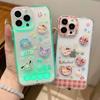 Применимо к чехлу для мобильного телефона iPhone17ProMax, светящаяся трехмерная наклейка, кошка с вспышкой при звонке, защита от падения