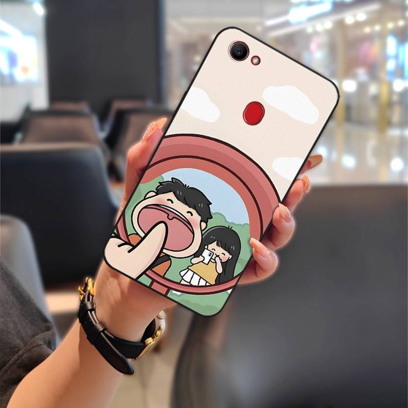Силиконовый милый чехол для телефона для OPPO F7 Водонепроницаемый Модный дизайн Полная защита Защитный Парный Грязеотталкивающий Пыленепроницаемый ТПУ