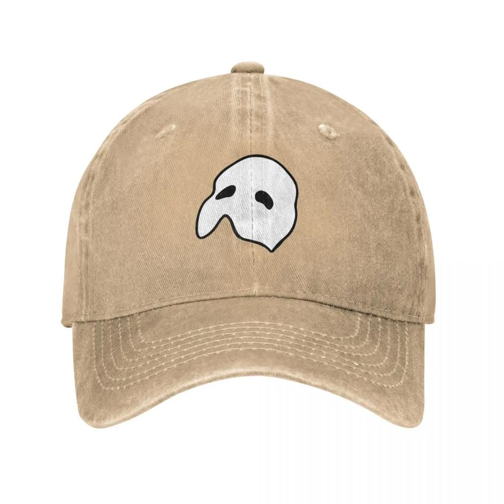 Phantom of the Opera Mask (whiteblack outline) Baseball Cap Horse Hat Bobble Hat Golf Cap Unisex Womens