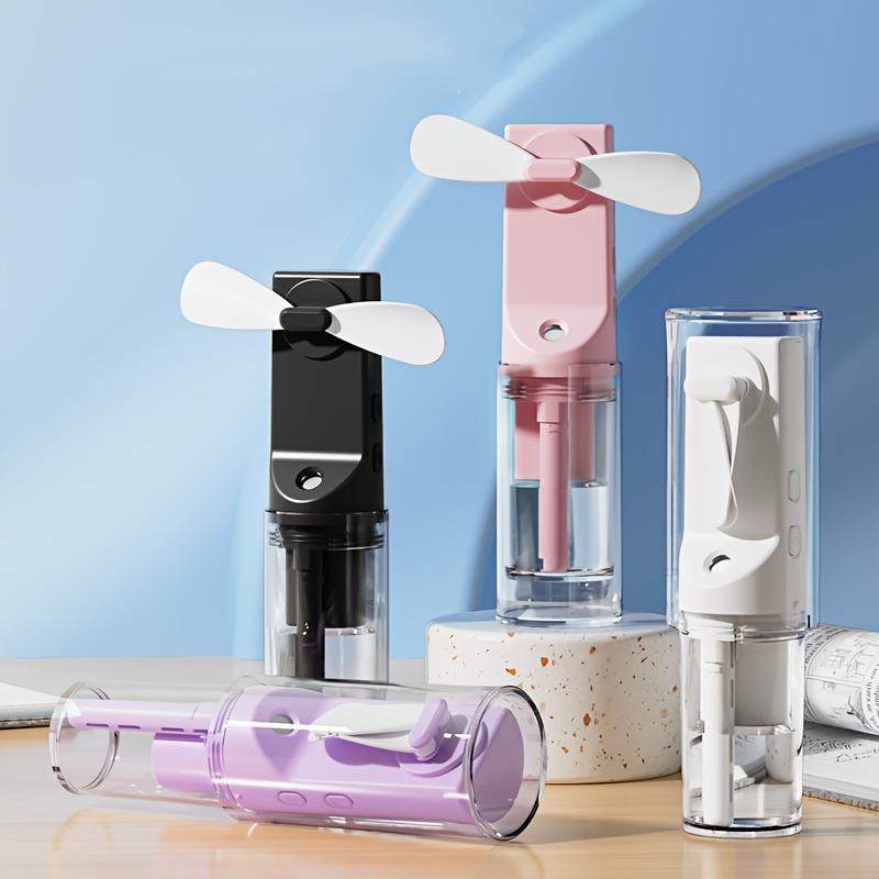1pc Portable Humidifier,Hydration Fan,Multi Functional Mini Handheld Spray with USB Charging, Indoor/Outdoor Use, Plastic Construction,