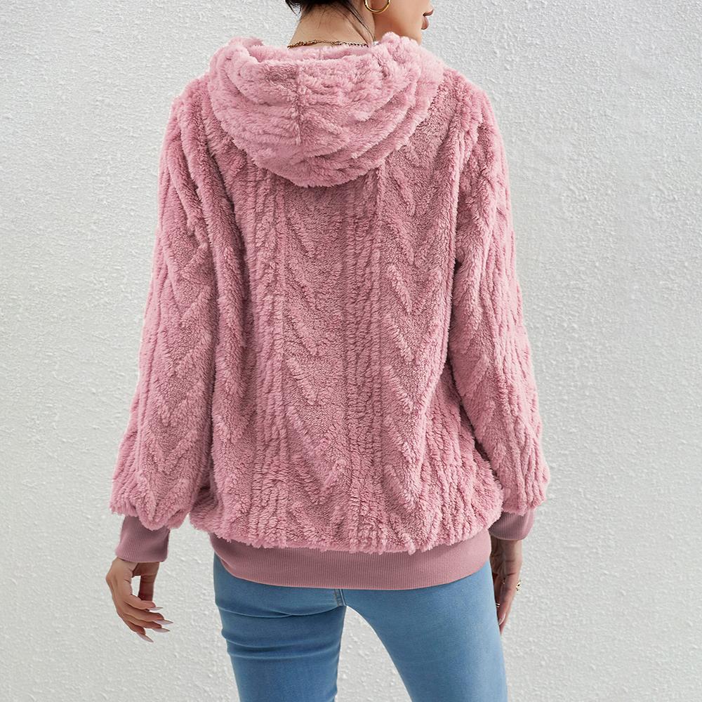 Женские пушистые флисовые толстовки, женские осенние толстовки с капюшоном на молнии, пуловеры, топы