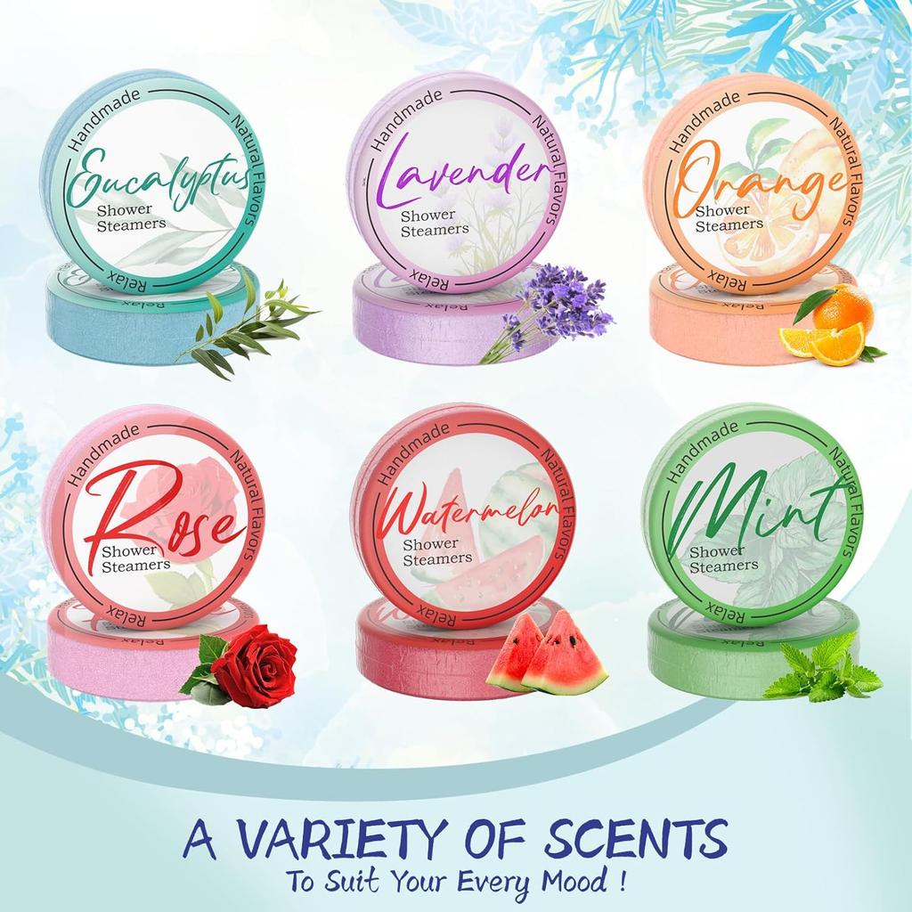 Shower Steamers Aromatherapy 8 Pack - Gifts for Women, Shower Bombs with Essential Oils, Self Care and Stress Relief Stocking Stuffers, Relaxation