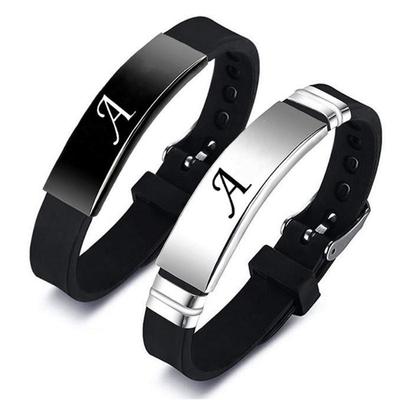 Кожаные браслеты с 26 буквами AZ, идентификационное имя, начальный алфавит ручной работы, регулируемый браслет для пары, для мужчин, женщин, детей, семейные подарки BFF