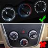 3 шт./компл., автомобильная ручка кондиционера из алюминиевого сплава, ручка переменного тока для Geely Panda 2009-2017, ручка переключателя контроля тепла, аксессуары
