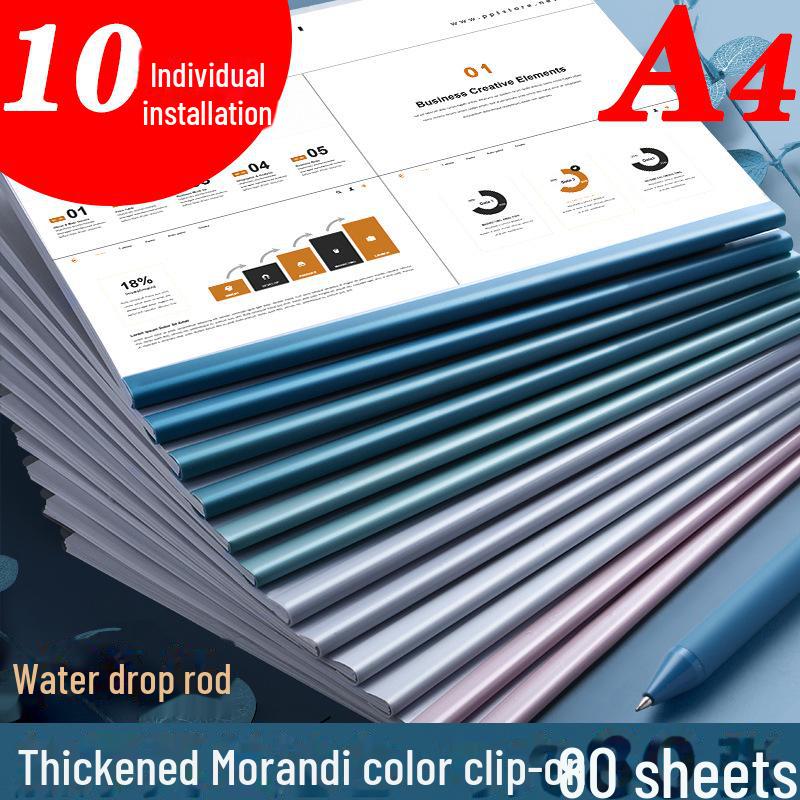 Папка-регистратор формата А4 с прозрачным стержнем и зажимом для офисных отчетов и контрактов