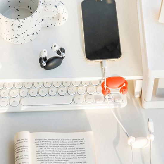 Клейкий зажим для кабеля с мультяшным крабом, домашний офис, стол, органайзер для шнура для зарядки телефона, держатель, держатель, блок питания, зажим для управления проводами