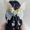 Kawaii Big Butterfly Wing Hairpins Mesh Flower Headband Butterfly Fairy Hair Hoop Kids Gift