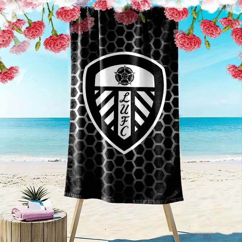 Leeds United A.F.C. logo Beach Towel, Large Soft Quick Dry Towel for Beach Camping Swimming