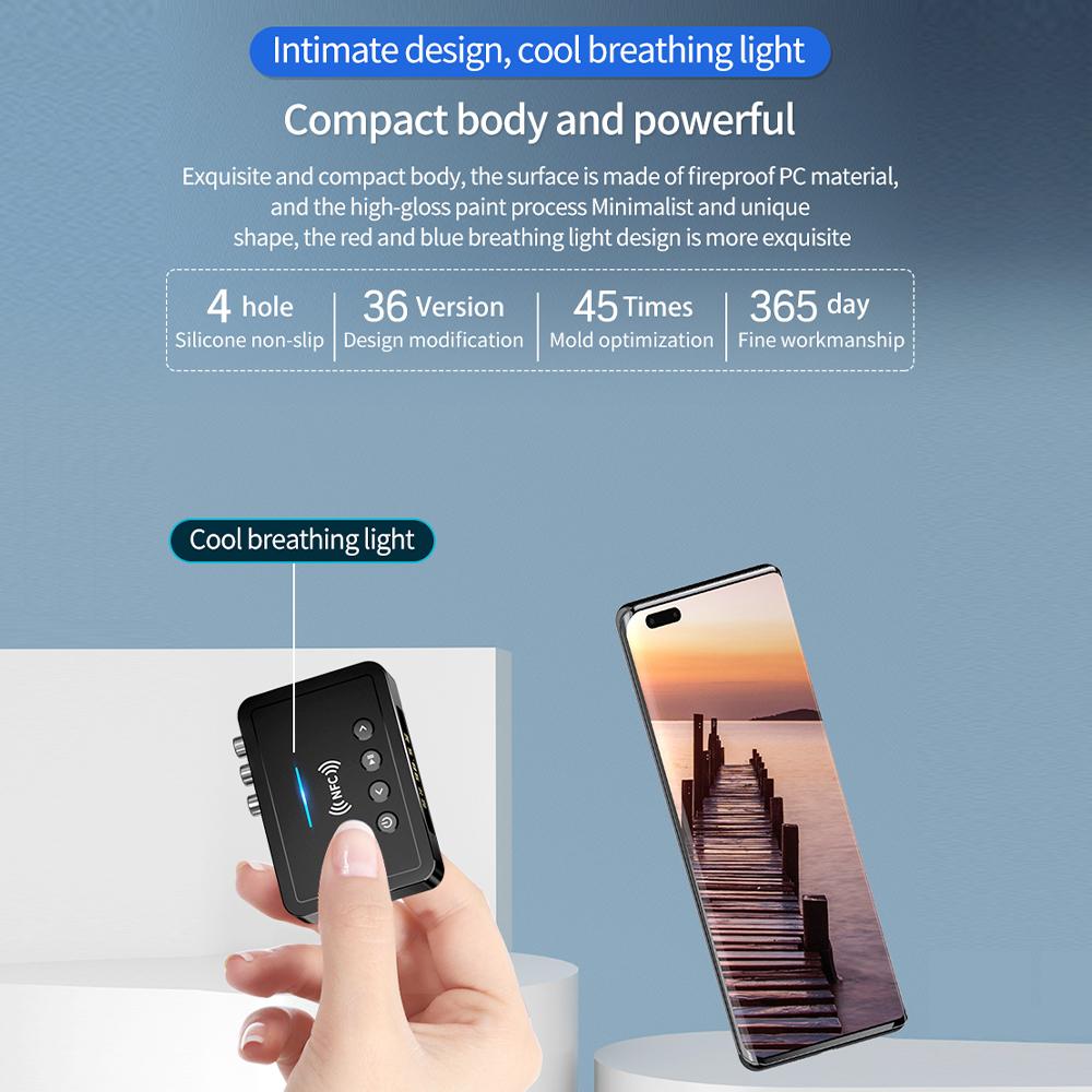 Bluetooth приемник передатчик 3,5 мм AUX/RCA/USB U диск/TF вход пульт дистанционного управления универсальный Bluetooth 5.4 цифровой адаптер M6