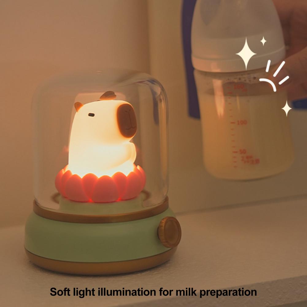 Capybara Night Light Cute Rechargeable Lamp Dimmable Timer Function Dual Mode LED Bedside Lamp Table Decoration
