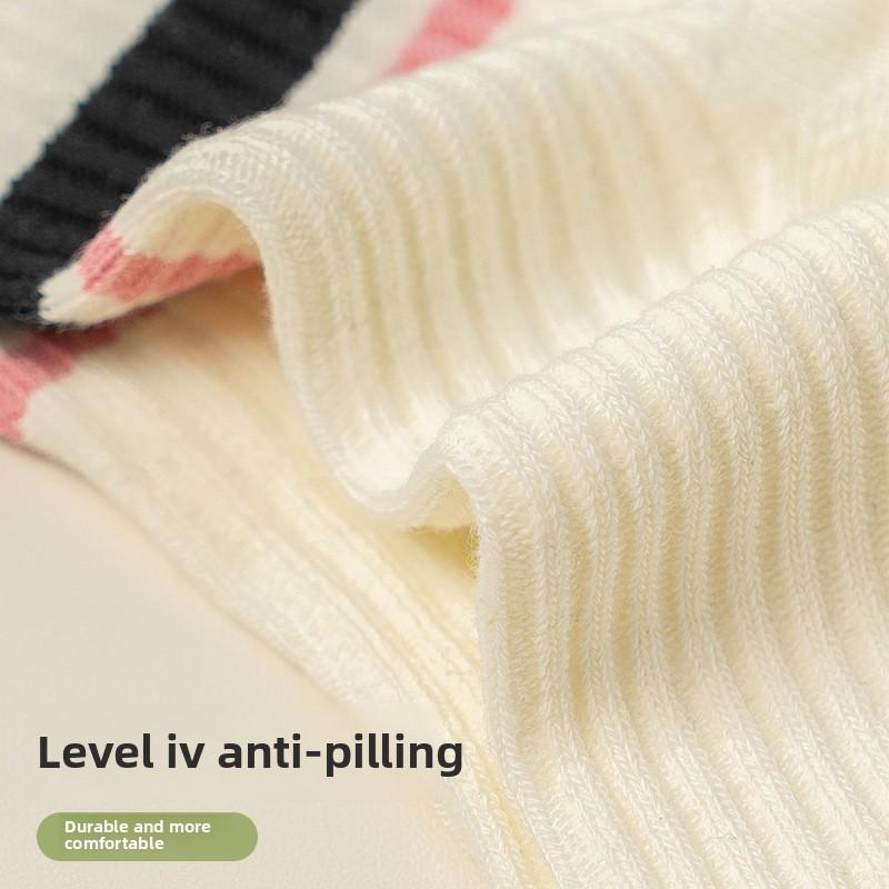 5 пар осенне-зимних новых носков женские спортивные и для отдыха полосатые цветные вышитые носки до середины икры женские носки Hundred Socks оптом