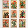 Vintage Mexican Cactus Posters Print Colorful Floral Aesthetic Art Canvas Painting for Modern Living Room Corridor Wall Decor