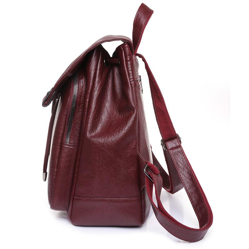 Women Fashion Backpacks Shoulder School Bags for Teenage Girls Preppy Style Bookbag PU Leather Rucksack Female Knapsack