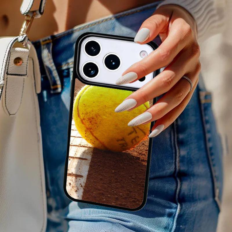 Чехол для телефона с движущимся теннисным мячом Для iPhone 17 Air 14 15 13 12 Max Чехол Для Apple 16e 11 Pro Max Plus Coque