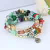 Women Bracelet Beads Vintage Style Turquoise Faux Crystal Student Bracelet for Daily Wear
