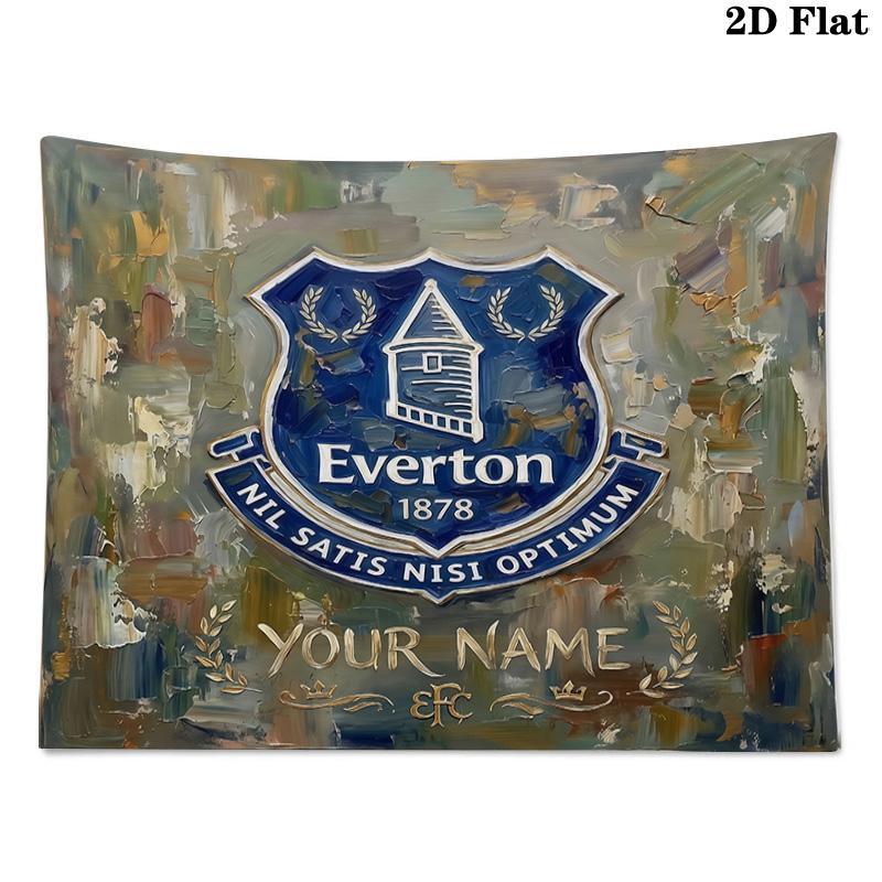 Custom Name Everton Printed Tapestry – Wall Hanging for Bedrooms, Dorms, and Home Decor