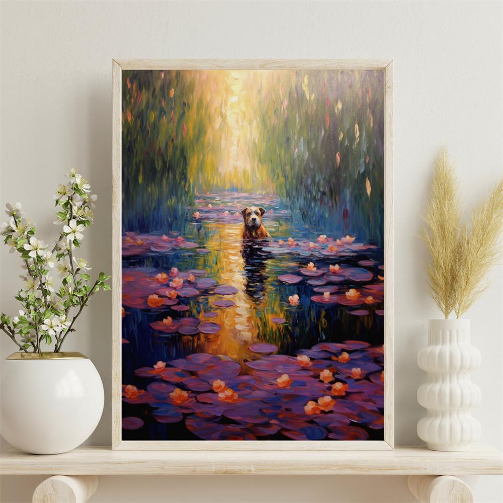 Cat With Pearl Earring Print Mona Lisa Cat Classic Art Cat Poster Renaissance Style Wall Art Parody Cat Canvas Painting Decor