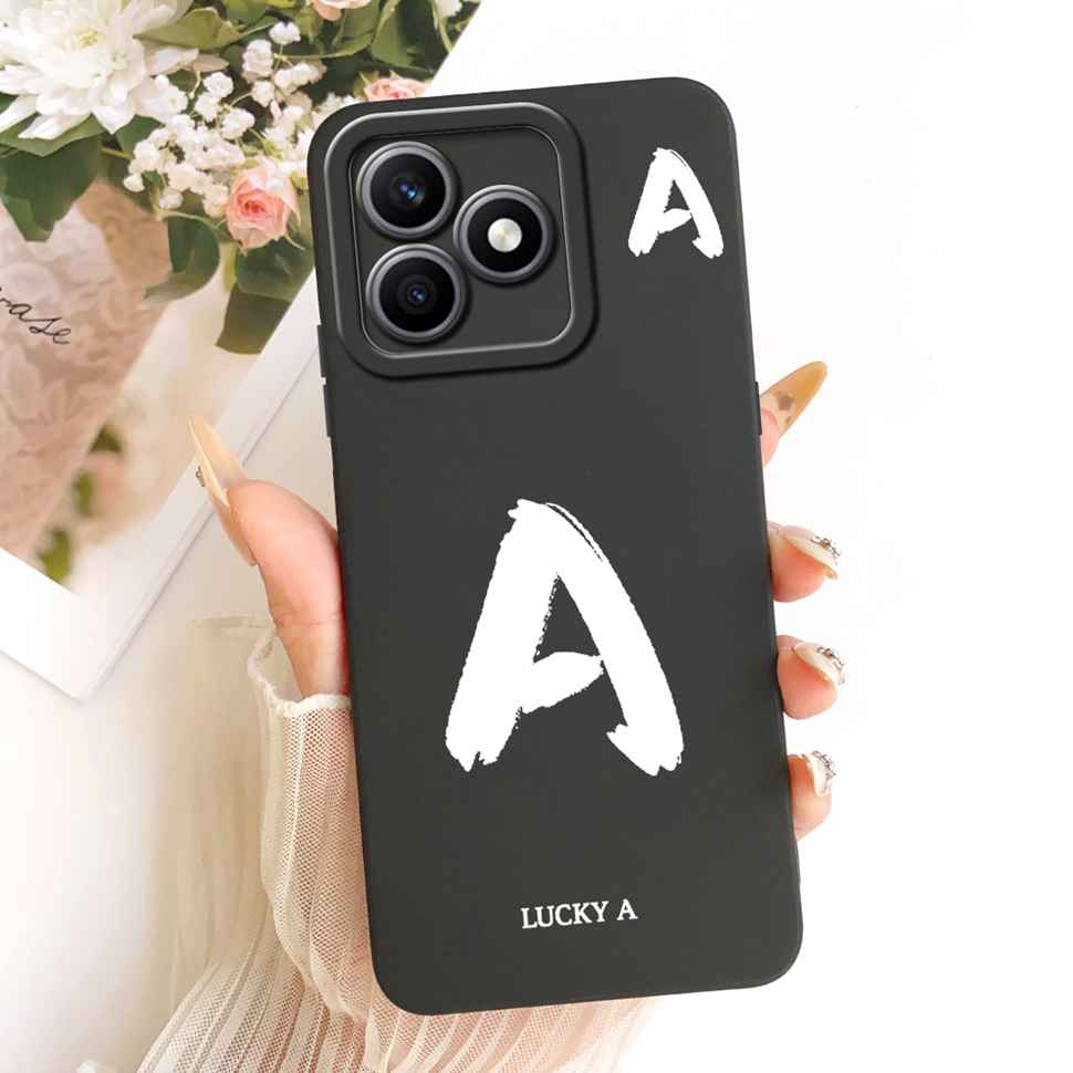 Чехол для Honor X8d 4G 6.77" Модные буквы A-Z Полная защита Силиконовая задняя крышка Для Honor X8d X8D 4G Чехлы для телефонов Fundas