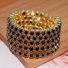 Rhinestones Bridal Jewelry Hand Wrist Bracel Crystal Bracelets Wedding Bangles Five Rows Bangles