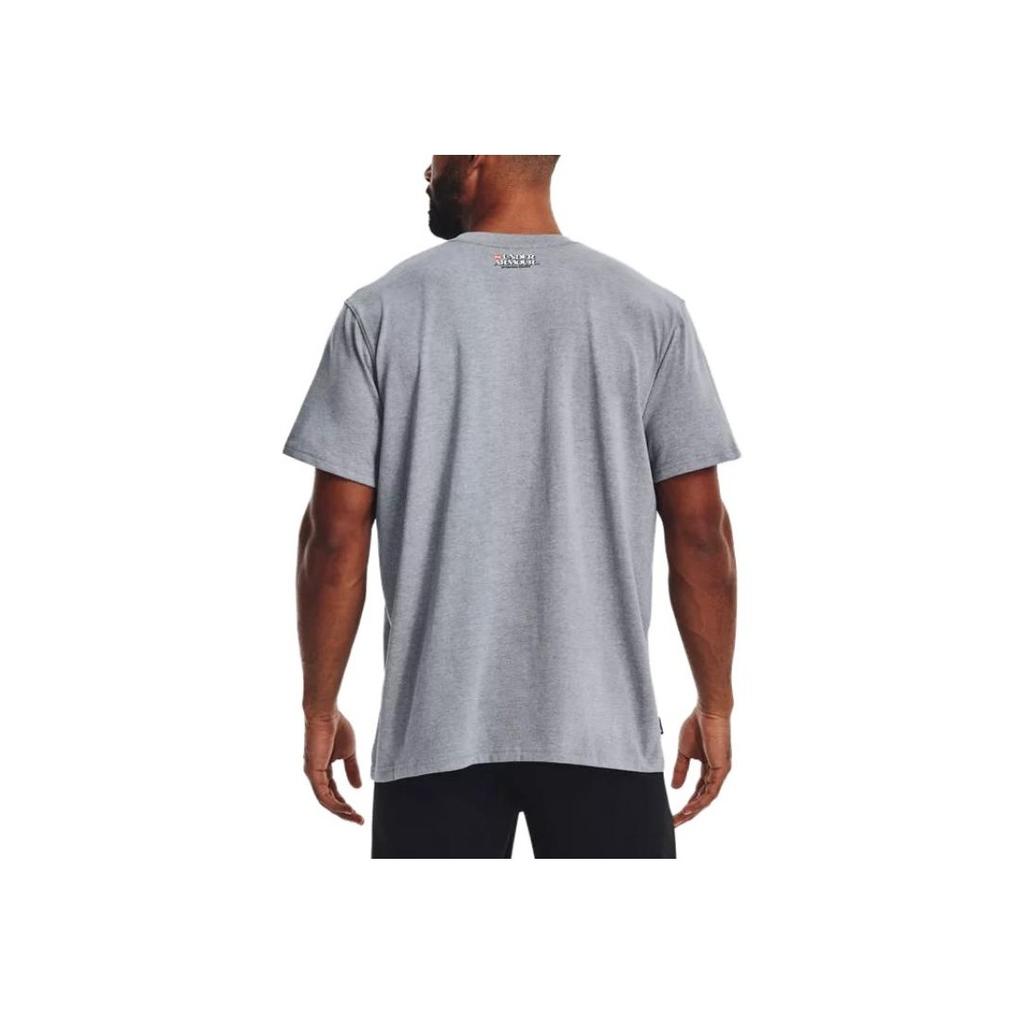 Under Armour UA Home Win Graphic Print Short Sleeve T-Shirt Men Tops Steel Heather-Gray 1376836-035