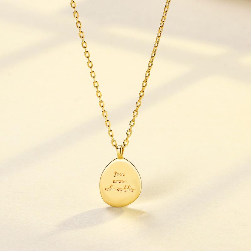 Английский алфавит двухстороннее ожерелье женское осеннее легкое роскошное нишевое дизайн передовое чувство ключичная цепочка ins ветер