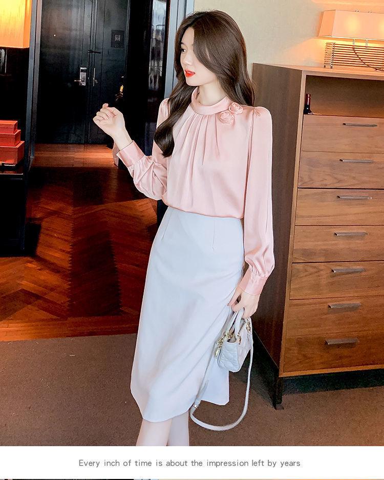 2025 Весна/Осень Женский Цветочный Воротник-стойка Шикарный Пуловер Топ