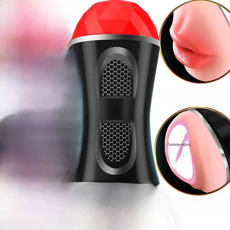 Электрический автоматический мужской мастурбатор в форме чашки-самолета и растягиватель пениса