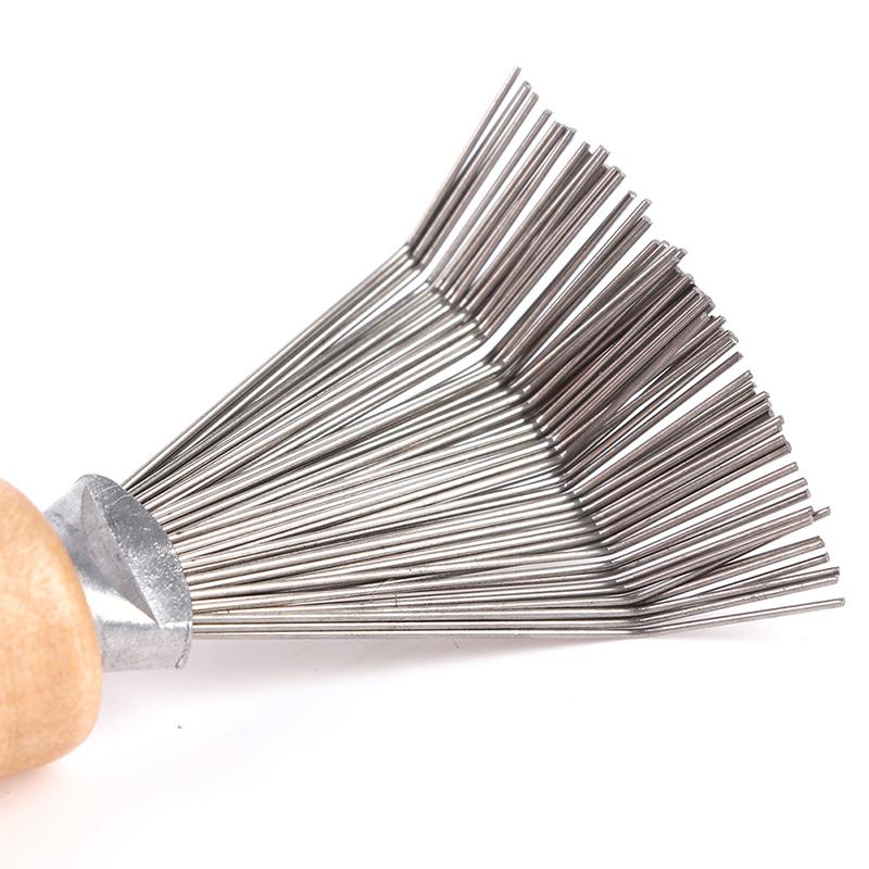 1 шт. Деревянный очиститель для расчески, чистящая расческа для волос, встроенный инструмент для чистки ручек