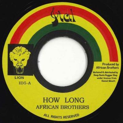 7-дюймовая пластинка AFRICAN BROTHERS - How Long / Version ID5 Ital 2020 Франция Регги, Ска и Даб