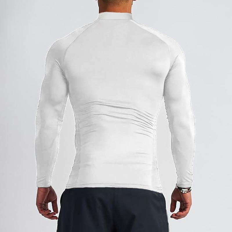 Muscleguys, мужская осенняя облегающая спортивная одежда, водолазка, компрессионная футболка для фитнеса, быстросохнущие футболки с длинными рукавами для бодибилдинга