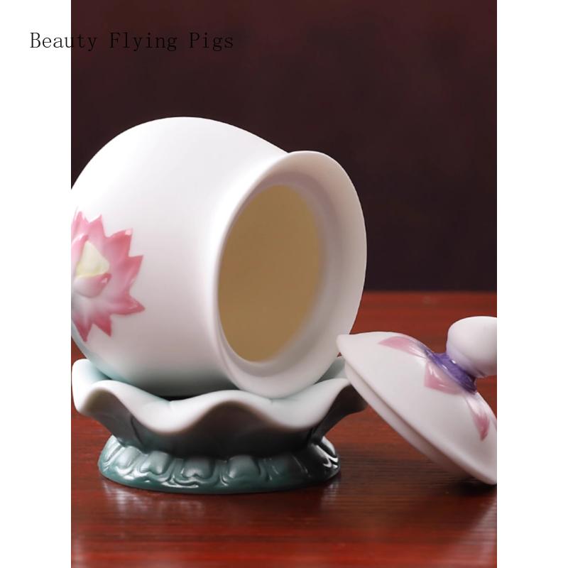 1шт керамическая чашка для воды в виде Будды, чашка для святой воды для зала Будды Бессмертной семьи