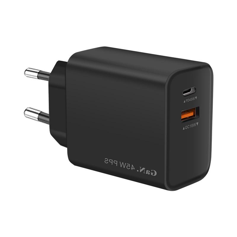 45W European Standard Charger Is Suitable for Samsung S22s21s20note10 Apple 15 Fast Charging Ac Charging Head