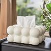 INS-Style Cream Aesthetic Tissue Box – Cute Minimalist Napkin Holder for Living Room or Bedroom