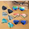 Vintage Heart Shape Sunglasses Women Fashion Metal Frame Sun Glasses Uv400 Protection Shades Fancy Dress
