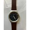Б/у часы Swatch Кварцевые Коричневый кожаный ремешок